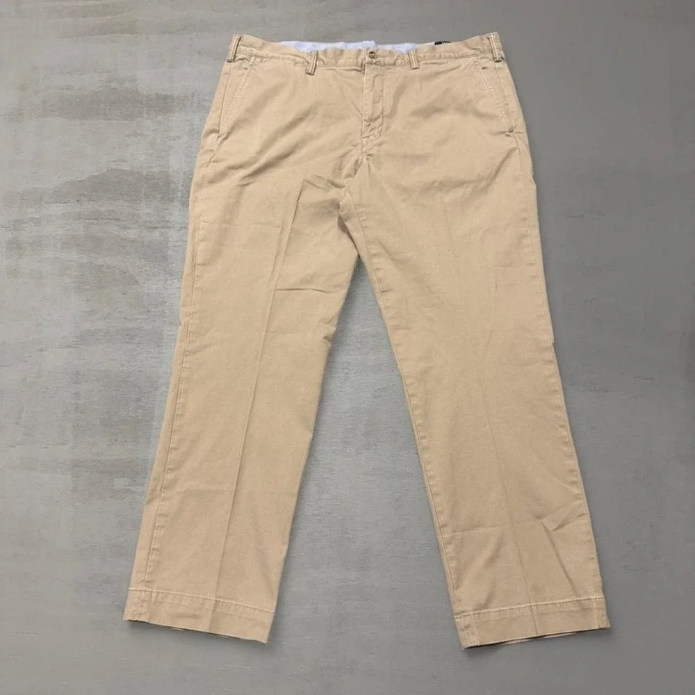 Polo Ralph Lauren Chino Pants Tan Stretch‎ Straight Fit 38 x 30